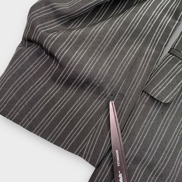 Z Zegna Blazer Mens 40R Silk Linen 'Sweater' Striped 3 Button Lightweight - Picture 12 of 12